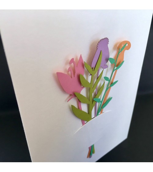 Carte Dotsy fleurs découpées, à L'Ecritoire design, Lausanne