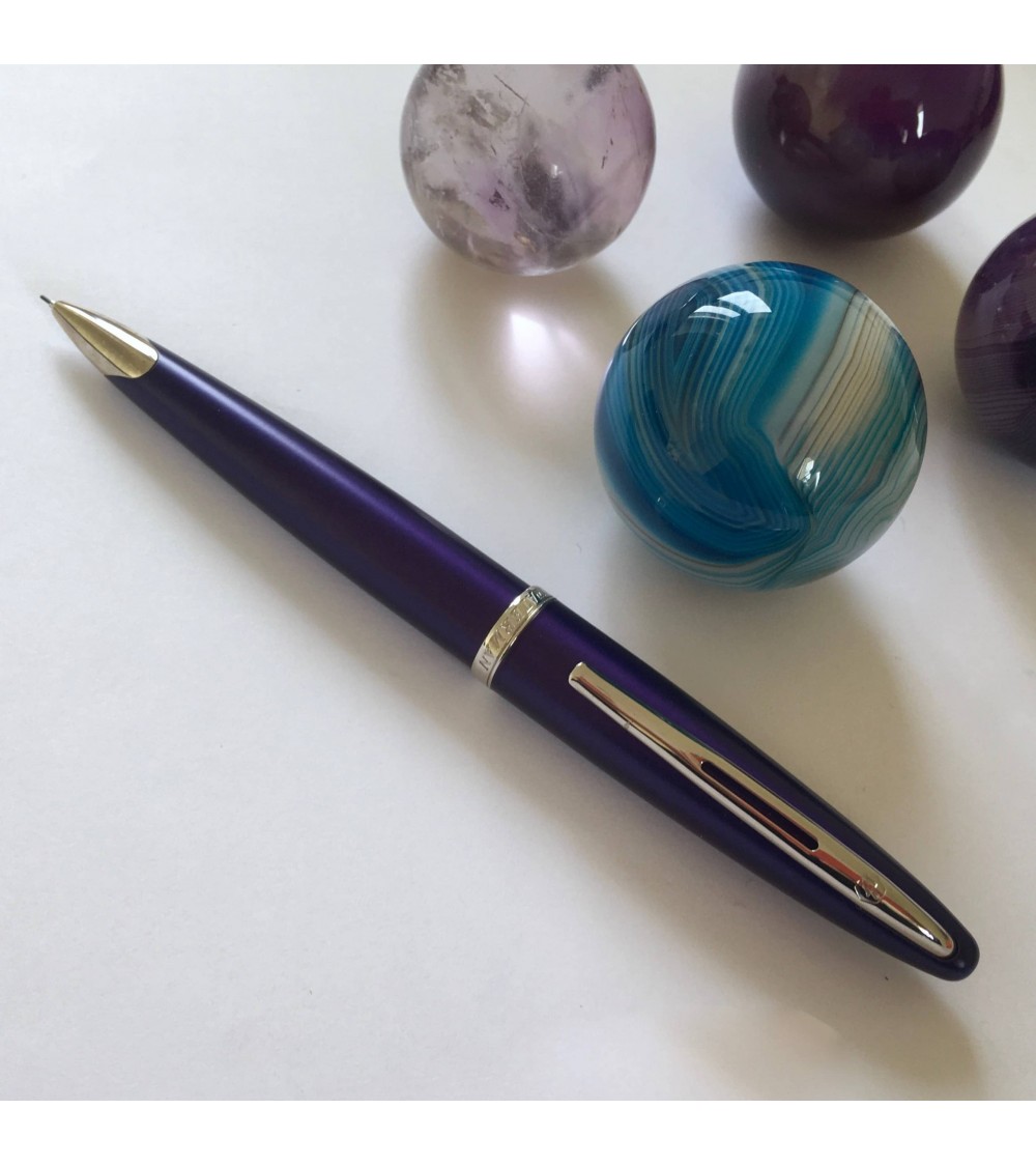 Porte-mine Waterman Carène, violet royal, fabriqué en France. A L’Ecritoire design, Lausanne.