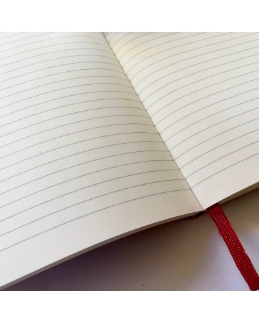 Carnet Moleskine cuir couverture souple, bordeaux, intérieur. A L'Ecritoire design, Lausanne.