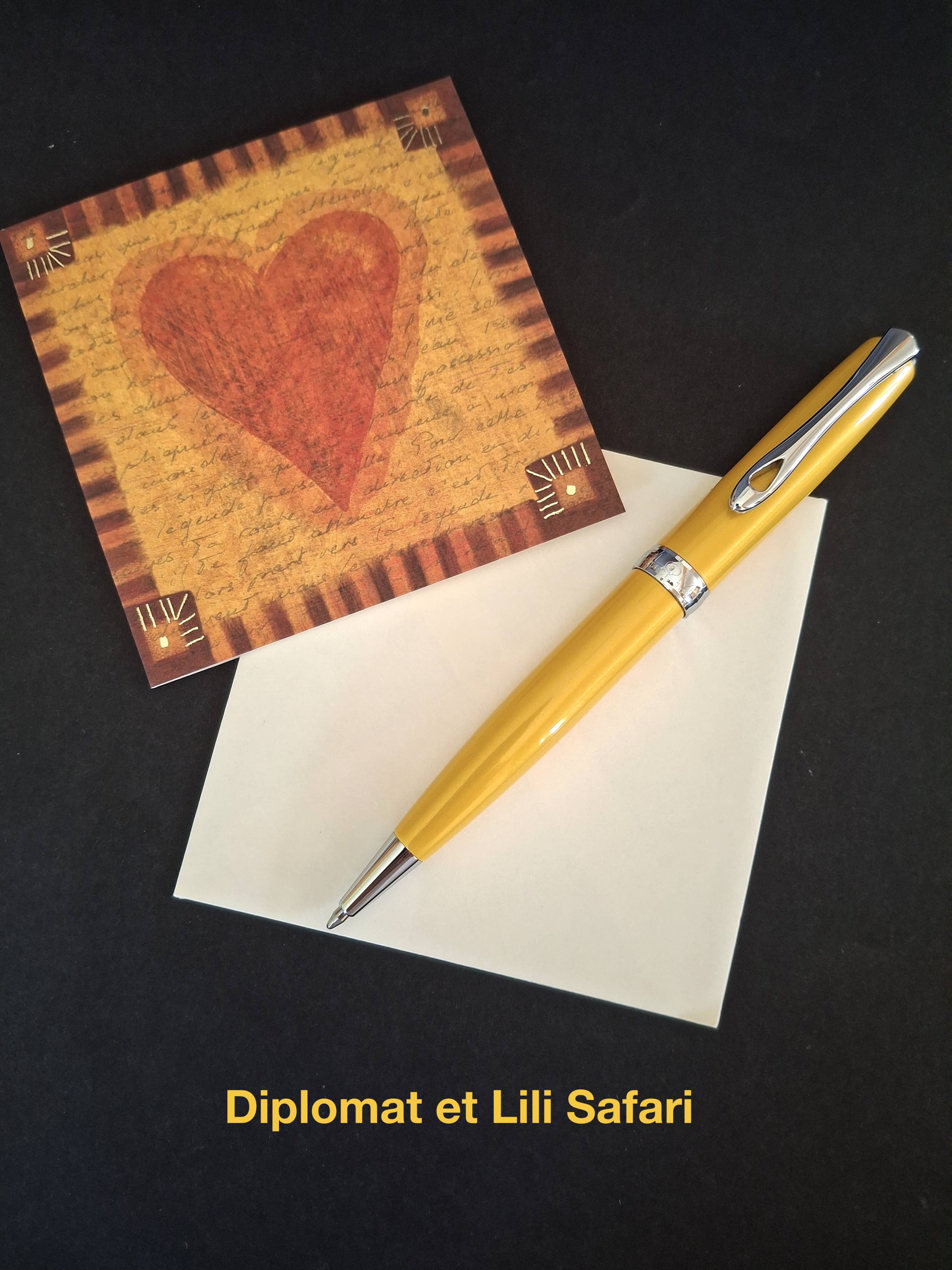 Stylo-bille Diplomat Excellence A2 Yellow_Carte Lili Safar