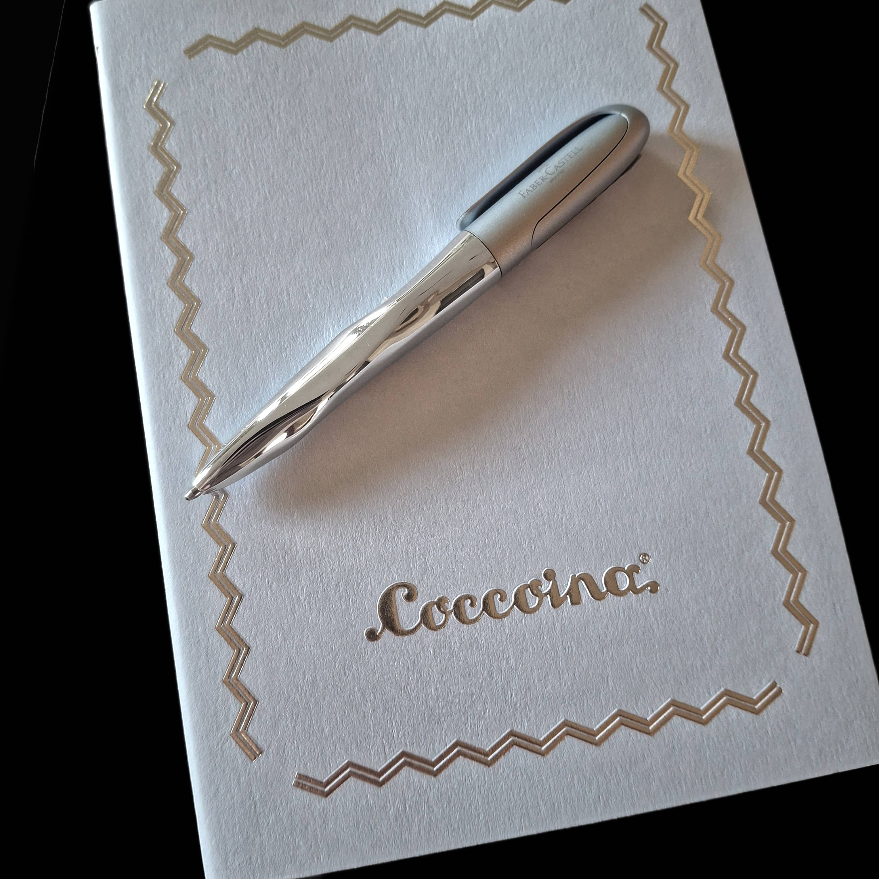 Cahier Coccoina avec stylo-bille n'Ice, de Faber Castell