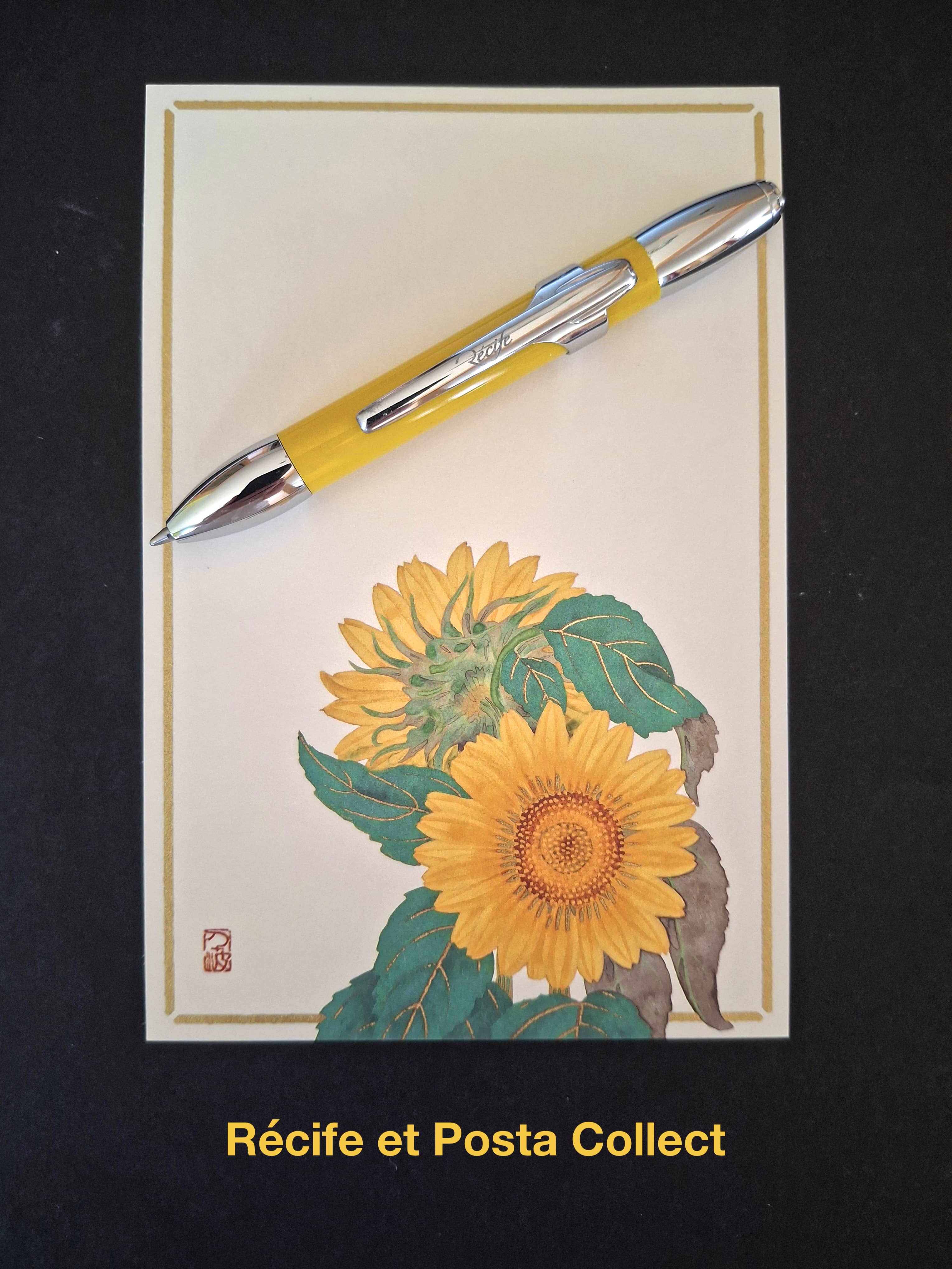 Stylo-bille Récife Riviera Shakin Jaune_Carte Posta Collect